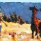 Mama's Llamas • Oil on Panel • 18 x 24 inches PRIVATE COLLECTION